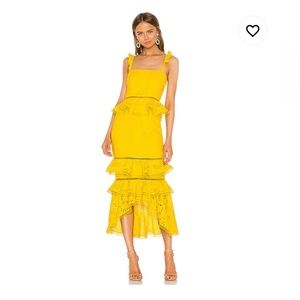 NBD Haze Midi Dress Yellow